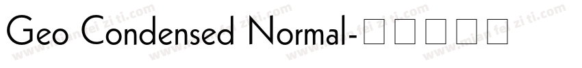 Geo Condensed Normal字体转换